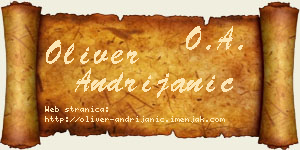 Oliver Andrijanić vizit kartica